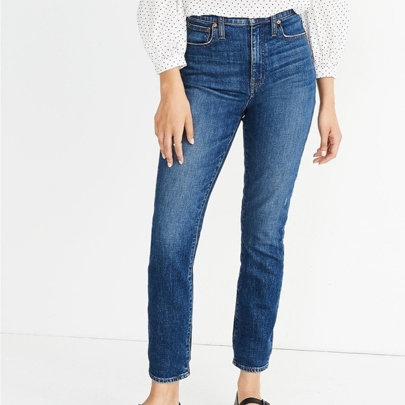 Madewell The High-Rise Slim Boyjean Crop in Barksdale Wash - Picture 1 of 14